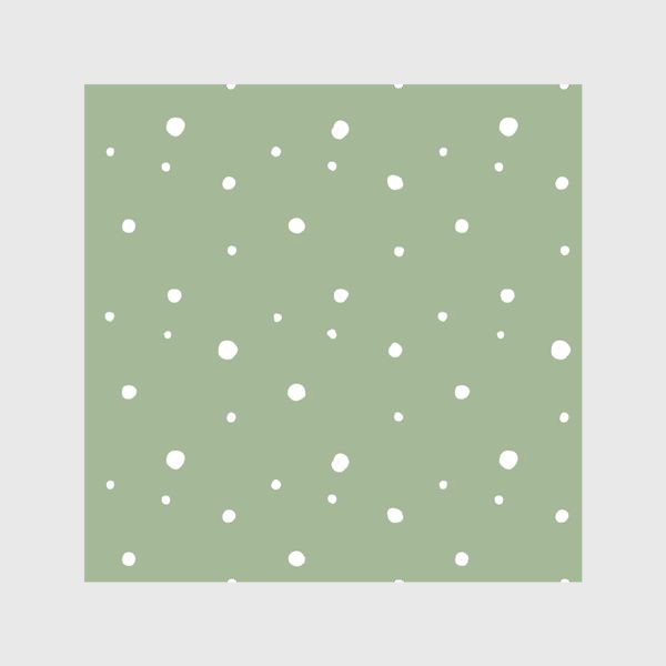 Шторы «Белый горошек на травянистом зеленом фоне »