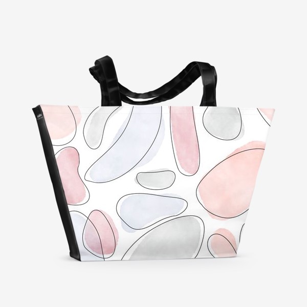 Пляжная сумка «Абстрактные акварельные пятна»