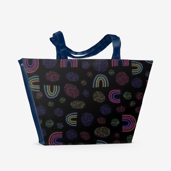 Пляжная сумка «Неоновые радуги»