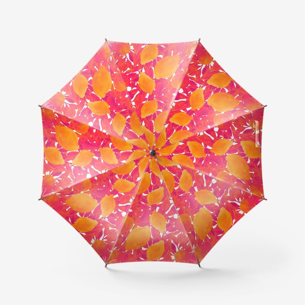 Зонт «Яркий художественный паттерн гуашью с лимонами и персиками»