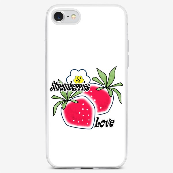 Чехол iPhone «Спелые ягоды клубники»