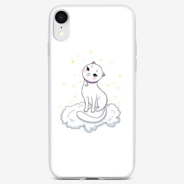 Чехол iPhone «Котенок на облаке»