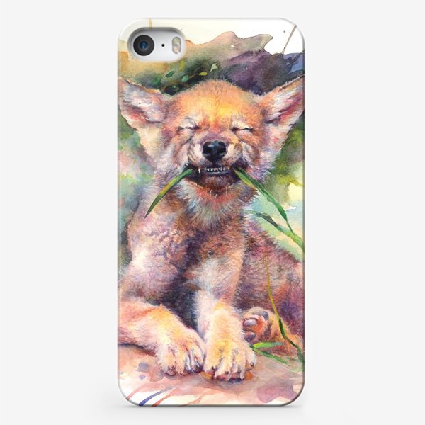 Чехол iPhone «Волк, волчонок, милый малыш »