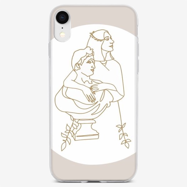 Чехол iPhone «Бюст Давида и дева»