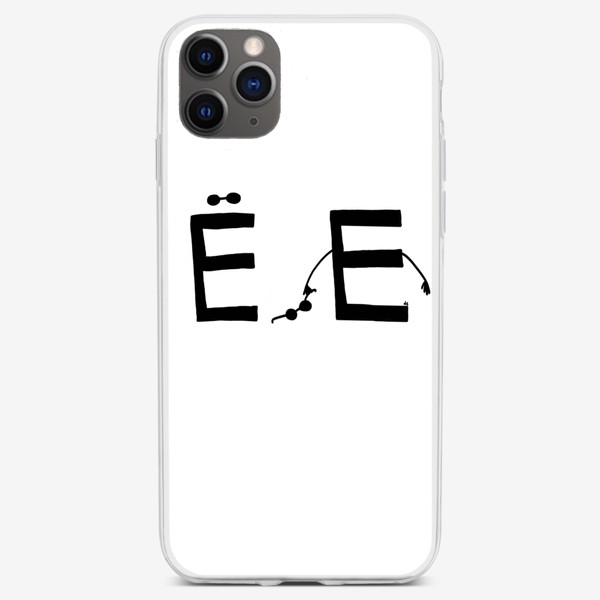 Чехол iPhone «Ё-Е. Буква в очках»