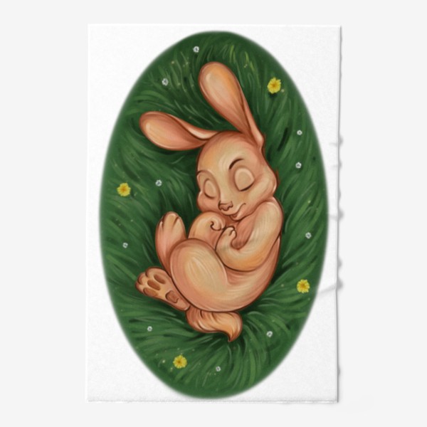Полотенце «Зайчик сладко спит в траве»