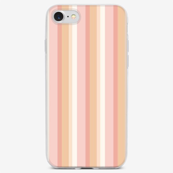 Чехол iPhone «Абстрактный паттерн с вертикальными полосами (пастельные цвета)»