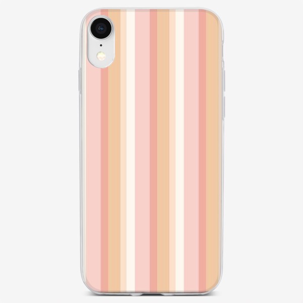Чехол iPhone «Абстрактный паттерн с вертикальными полосами (пастельные цвета)»