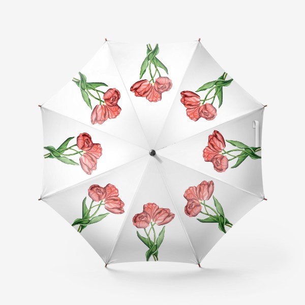 Зонт «Тюльпаны. Акварель»