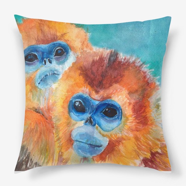 Подушка « Рыжие обезьянки»