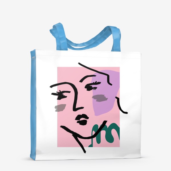 Сумка-шоппер &laquo;Абстракция, женское лицо в стиле Анри Матисса&raquo;