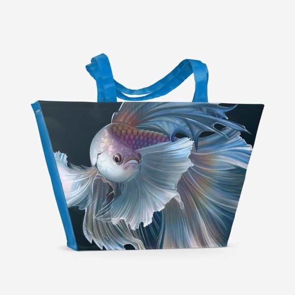 Пляжная сумка «Голубая рыбка. Вуалехвост»