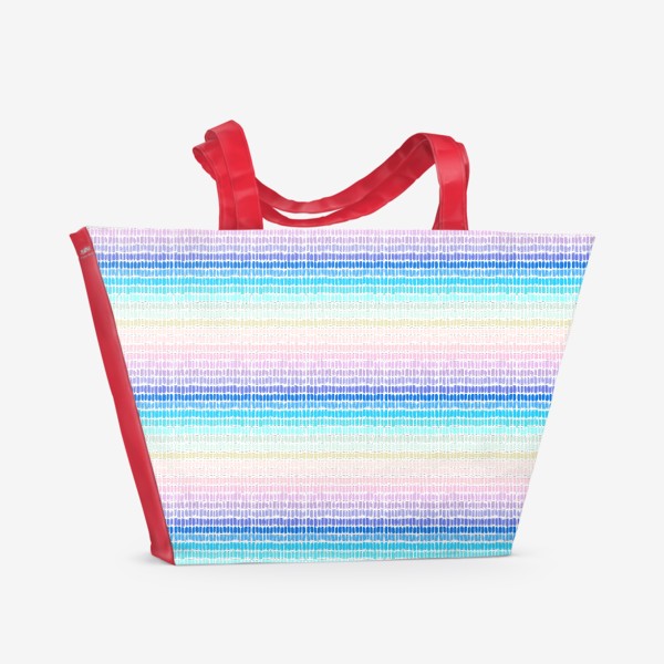 Пляжная сумка «Паттерн цветные полоски»