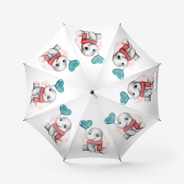 Зонт «Слонёнок с шариком. С днём рождения!»