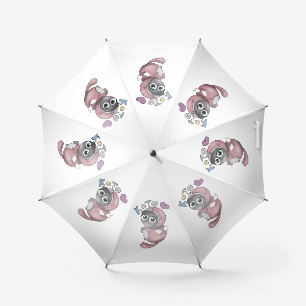 Зонт «Кот Единорог Любовь»
