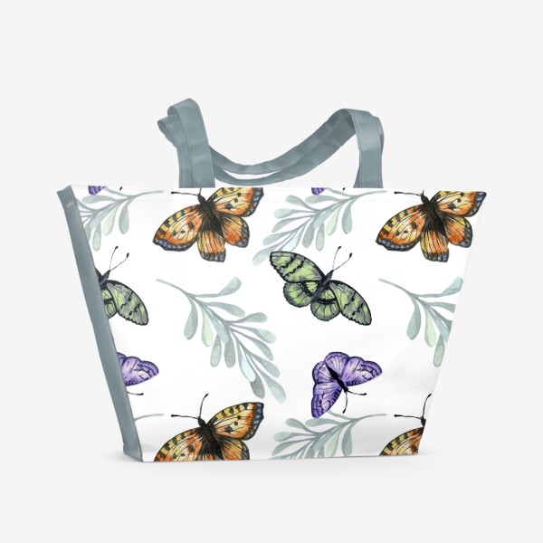 Пляжная сумка «Яркие бабочки»