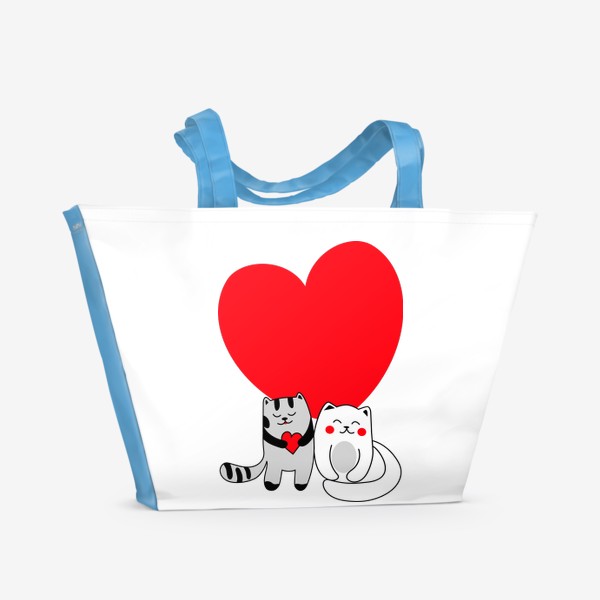 Пляжная сумка «Влюбленные кошки»