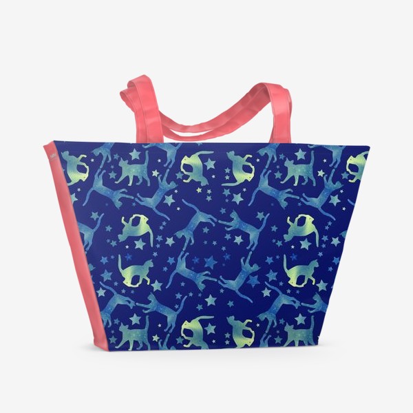 Пляжная сумка «звездные коты»