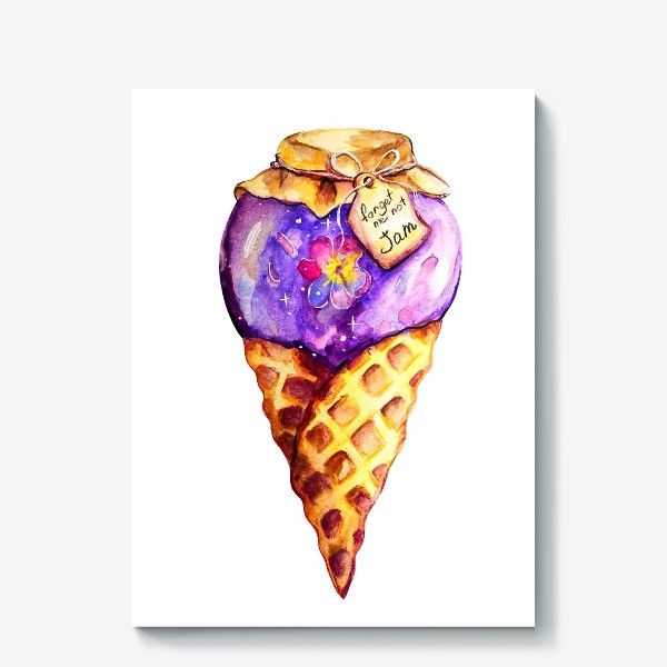 Холст «Сиреневое Мороженое »