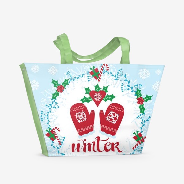 Пляжная сумка «I love winter»
