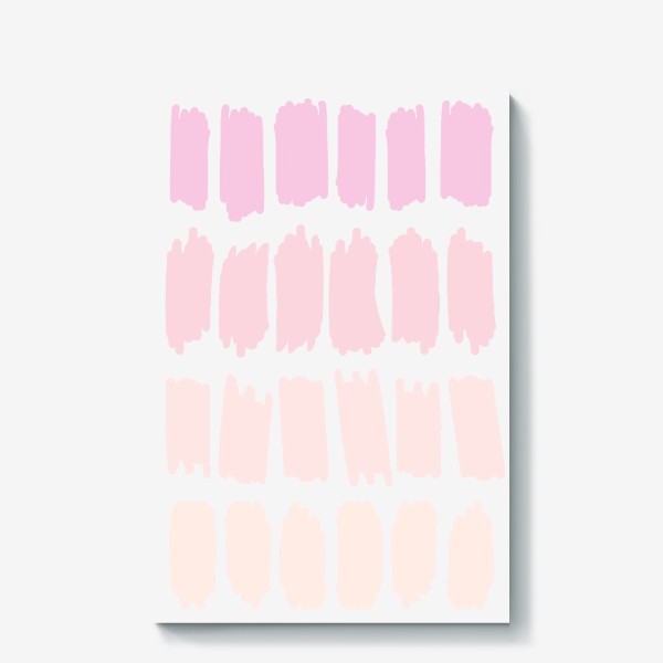 Холст «Пастельные абстрактные мазки в бежевой и розовой гамме»