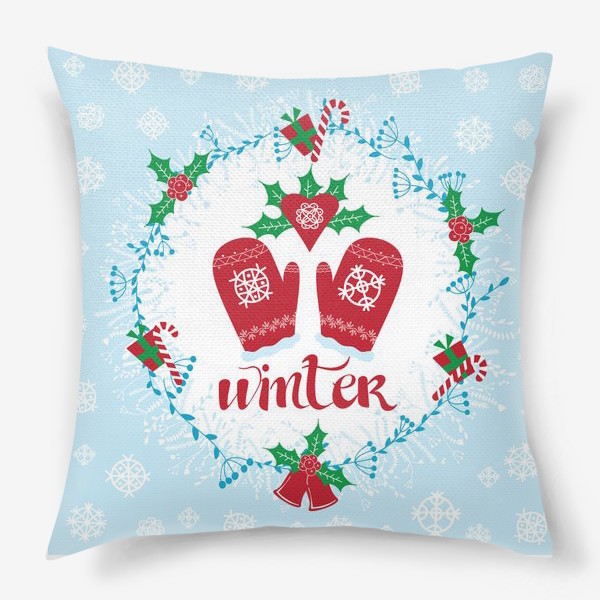 Подушка «I love winter»