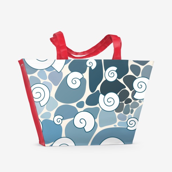 Пляжная сумка «Морские камушки и ракушки»