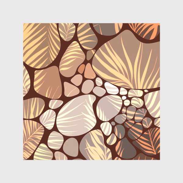 Скатерть «Камушки и пальмовые листья Релакс»