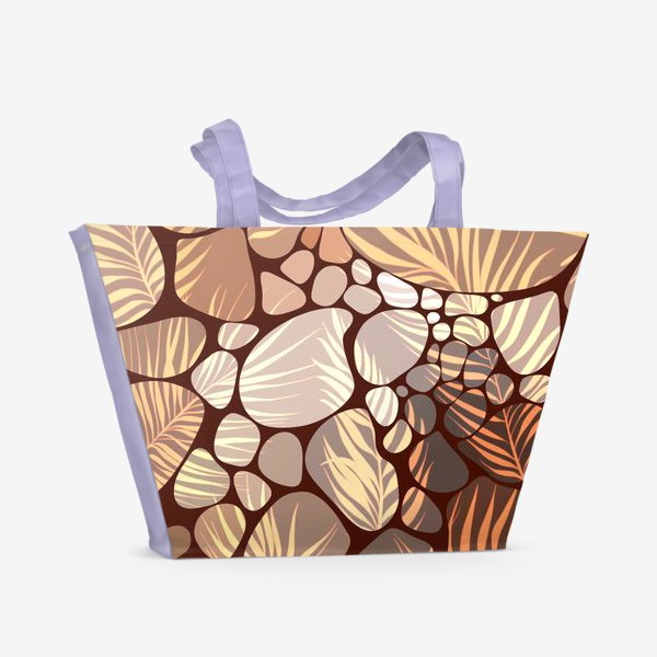 Пляжная сумка &laquo;Камушки и пальмовые листья Релакс&raquo;