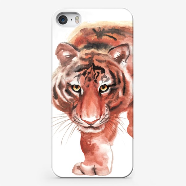 Чехол iPhone «Акварельный тигр»
