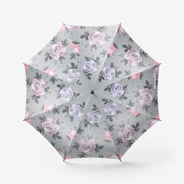 Зонт «Розы на сером»
