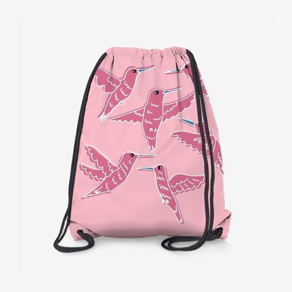Рюкзак «Колибри розовый принт»