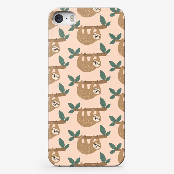 Чехол iPhone «Милые ленивцы»