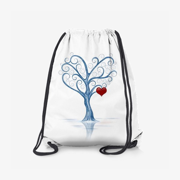 Рюкзак «Зимнее дерево с сердцем на ветке»