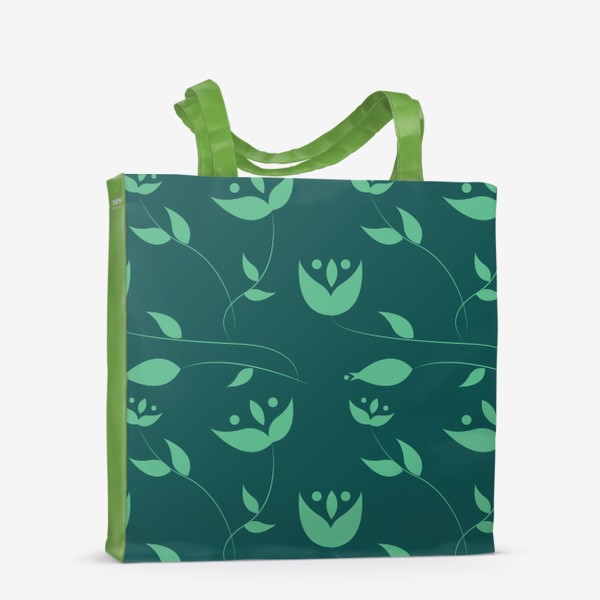 Сумка-шоппер «Зелёные цветы»