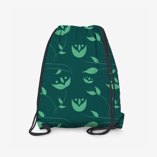 Рюкзак «Зелёные цветы»