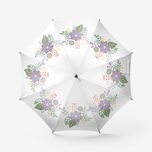 Зонт «цветочная композиция в пастельных тонах»