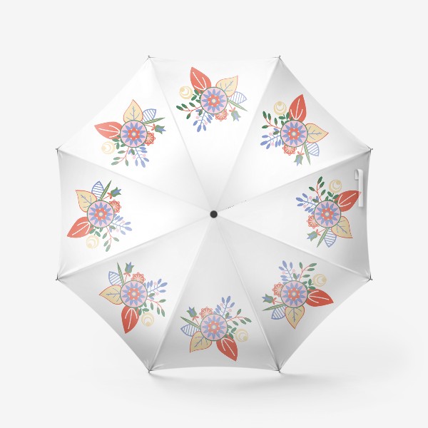 Зонт «цветочный букет в пастельных тонах»