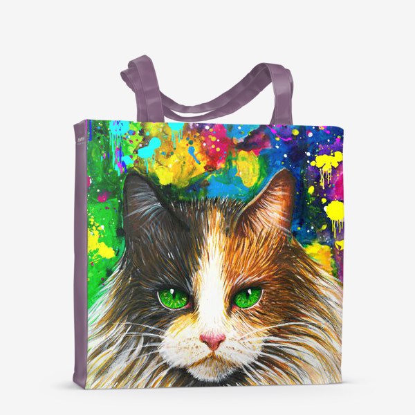 Сумка-шоппер «красочный кот »