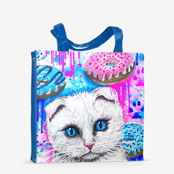 Сумка-шоппер «Кошка с пончиками »