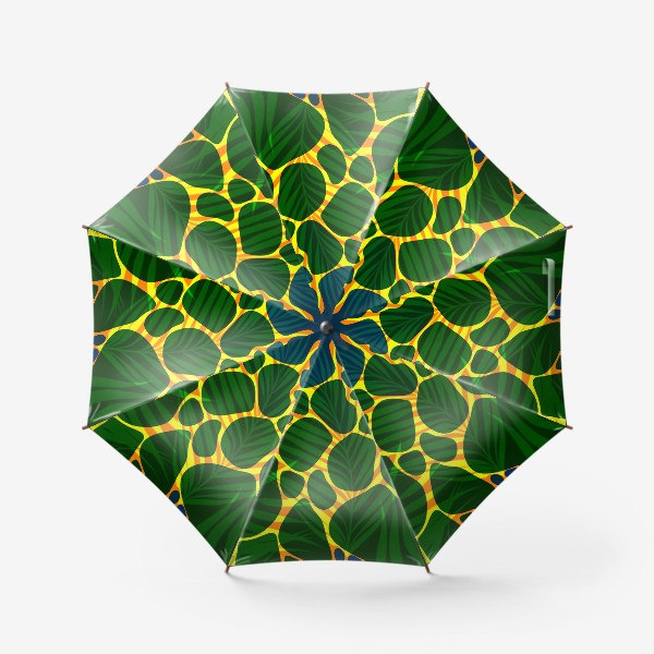 Зонт «Изумрудные камни на ярко-желто-оранжевом песке»
