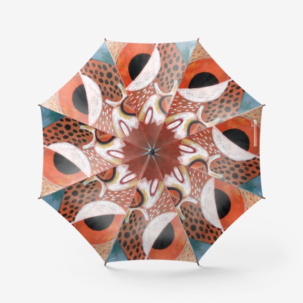 Зонт «Абстракция оранжево-голубая»