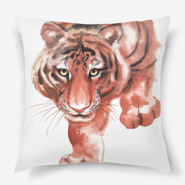 Подушка «Акварельный тигр»