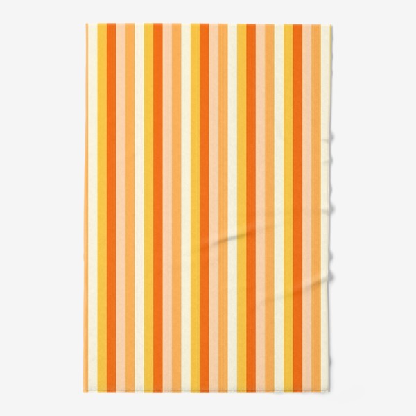 Полотенце «Абстрактный паттерн с вертикальными полосами (оранжевые оттенки)»