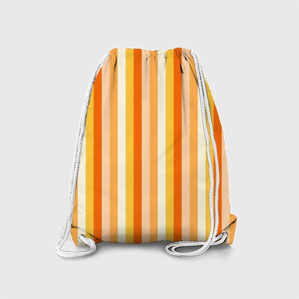 Рюкзак «Абстрактный паттерн с вертикальными полосами (оранжевые оттенки)»