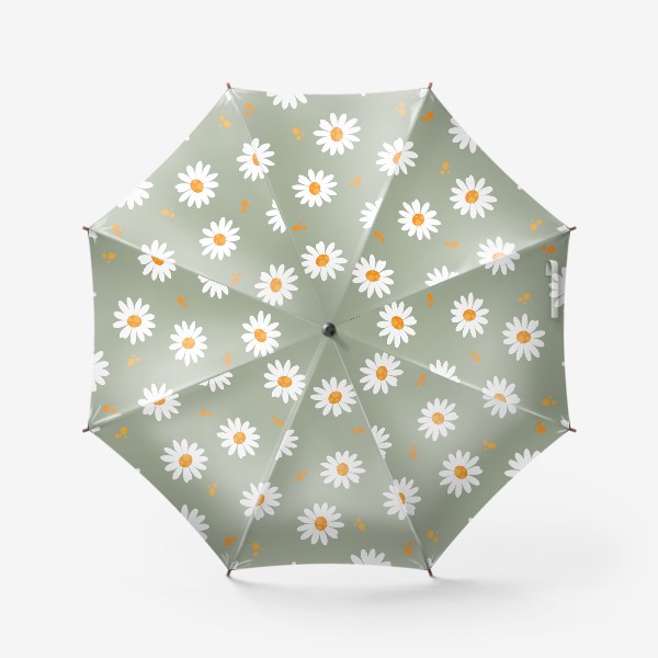 Зонт «Ромашки.Летний бесшовный паттерн с цветами.»