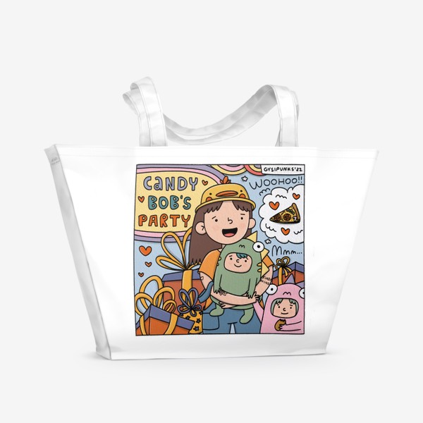 Пляжная сумка «вечеринка боба | комикс»