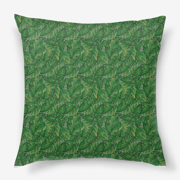 Подушка «Листья паттерн»
