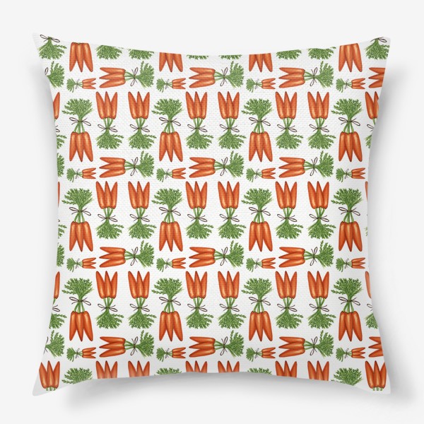 Подушка «Морковь паттерн»