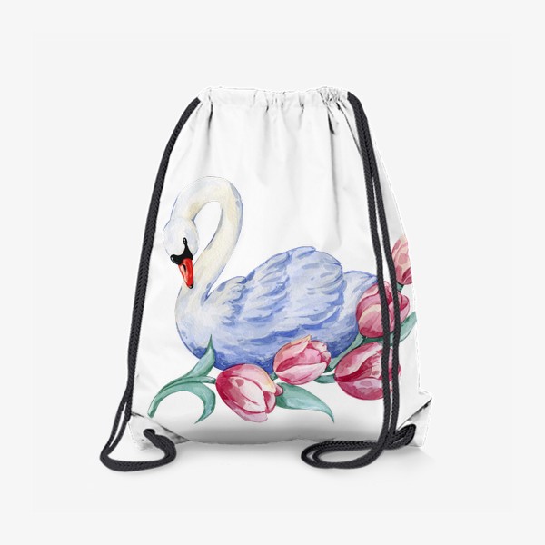 Рюкзак «Лебедь  и тюльпаны»